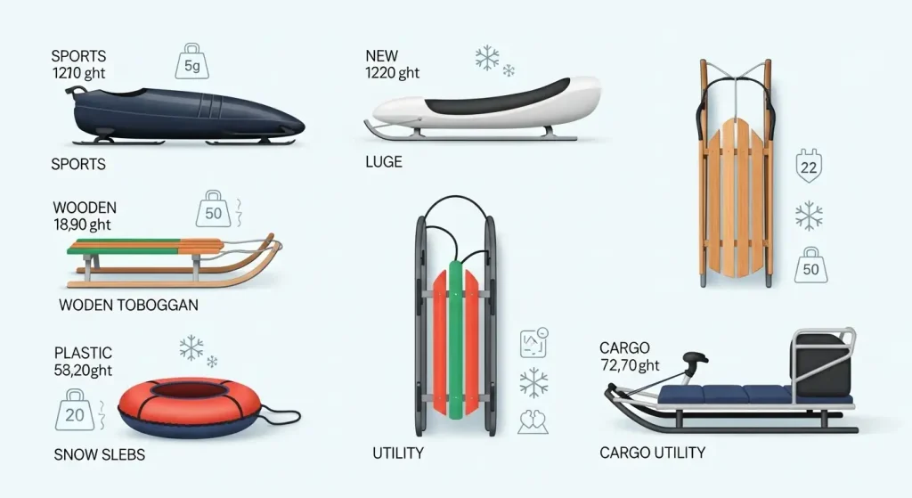 How Much Does a Workout Sled Weigh? 3 infographic of sleds