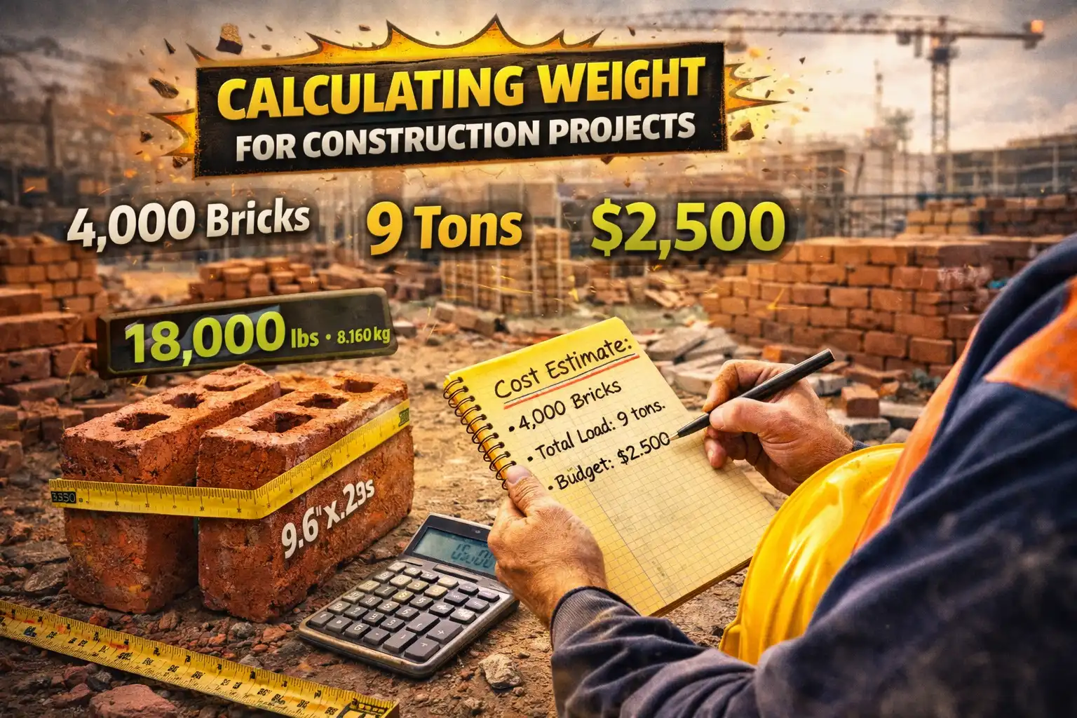 How Much Does a Brick Weigh? (Compare Brick Types Before You Buy) 7 calculating weight for home (construction project)