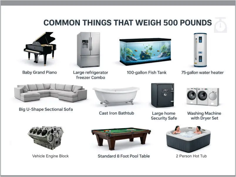 How Much is 500 lb? Common Things That Weigh 500 Pounds 2 what weighs 500 pounds