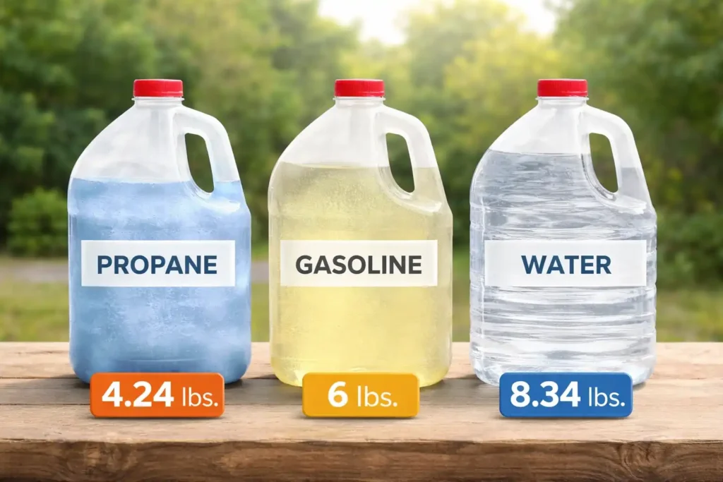 How Much Does a Gallon of Propane Weigh? 6 propane vs gasoline vs water