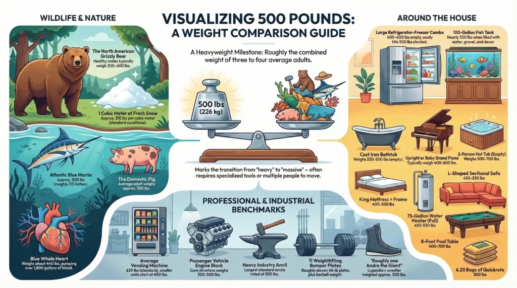 How Much is 500 lb? Common Things That Weigh 500 Pounds 3 how much is 500 lbs
