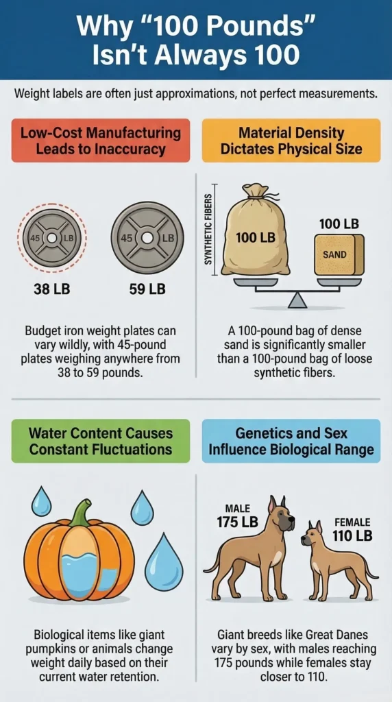 How Heavy is 100 lbs? 11 Common Things That Weigh 100 Pounds 5 why 100 pounds weight can vary