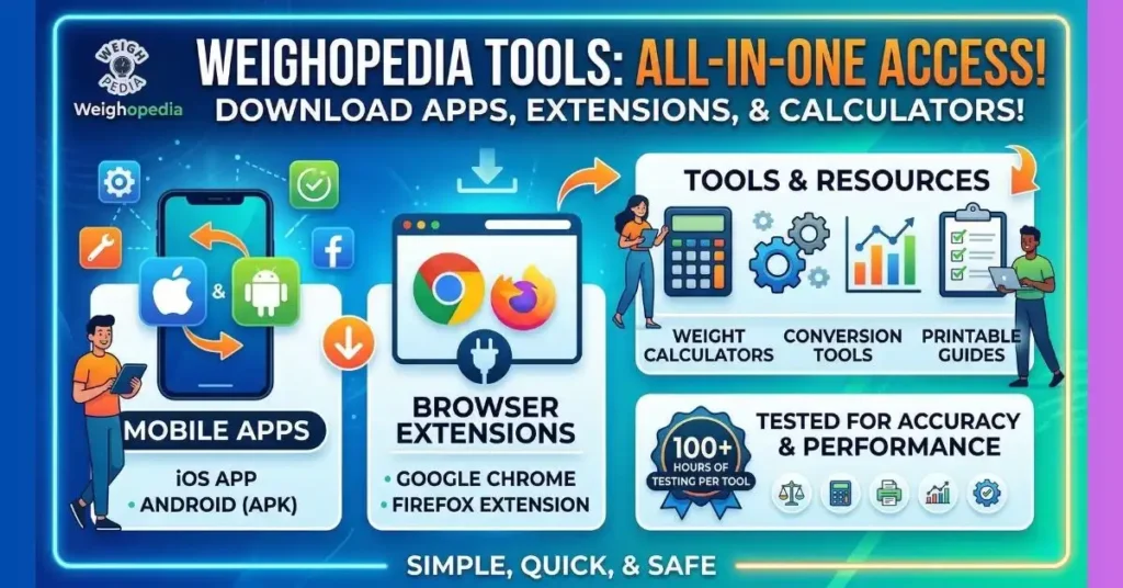 Resources (Apps, Extensions, Tools, Calculators and Downloads) 1 weighopedia resources